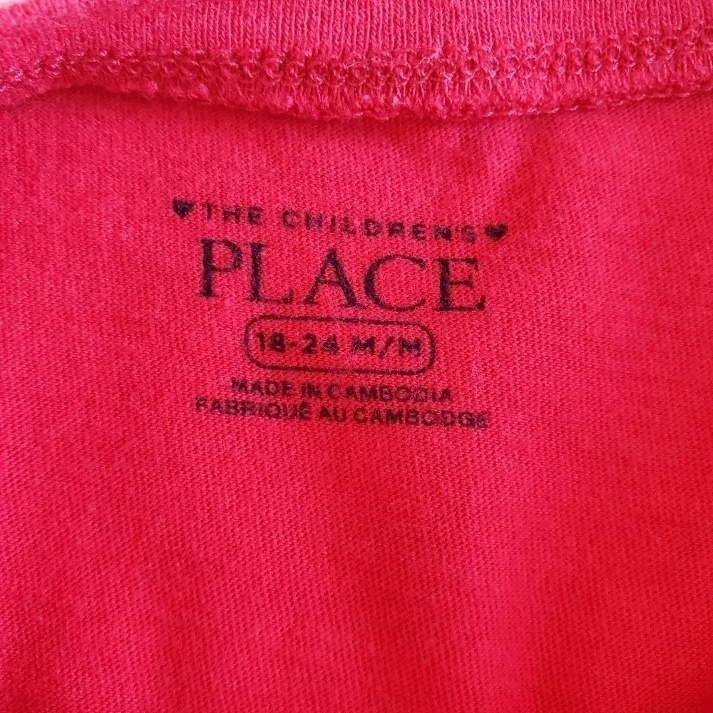 K1083 * Children's Place Daddy's Sweetie Gingerbread Tee Red Size 18/24M